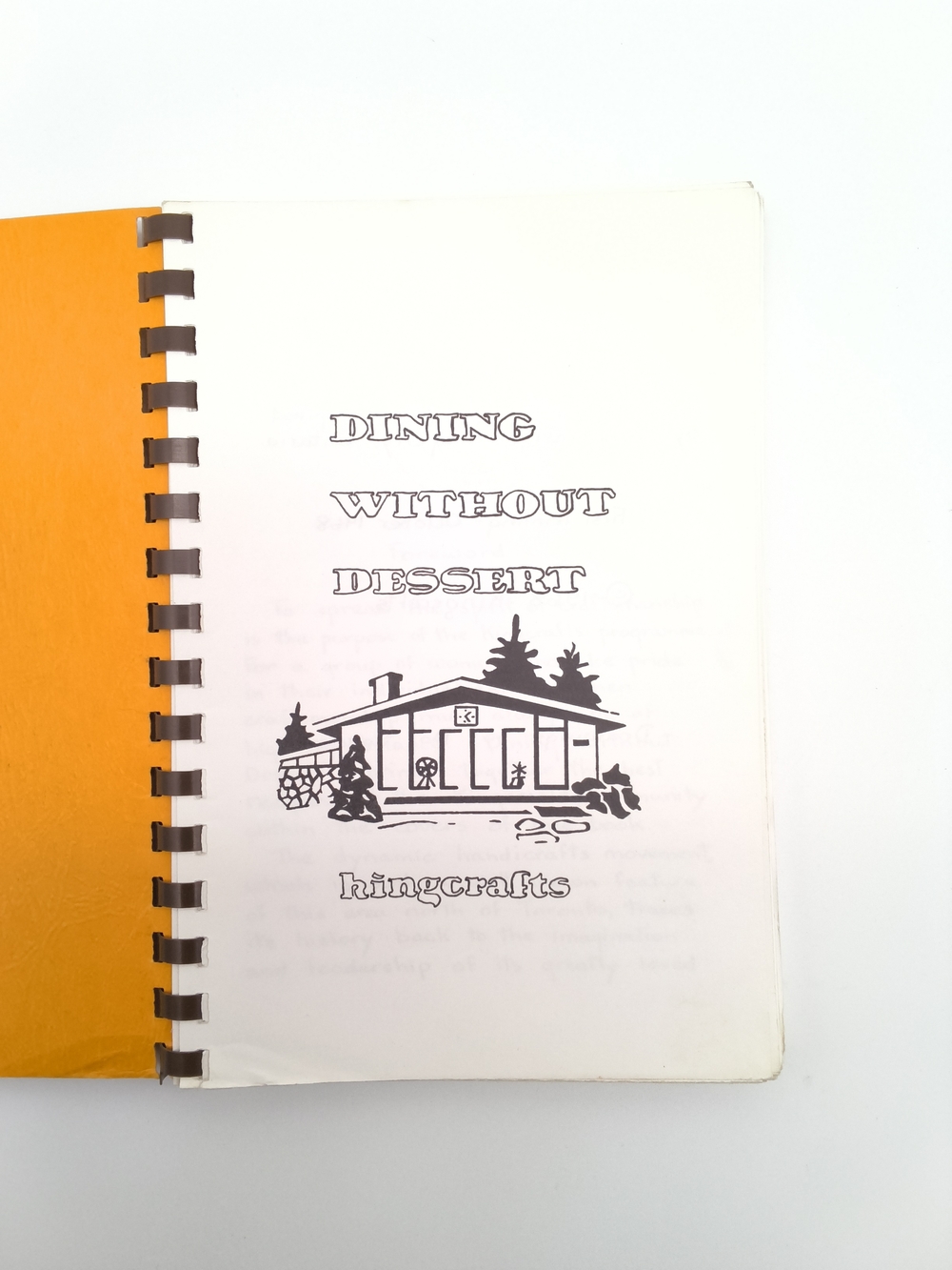 Vintage "Dining Without Dessert" Kingcrafts Community Cookbook "1968" - Picture 3 of 8
